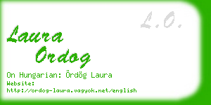 laura ordog business card