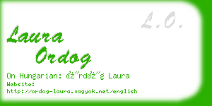 laura ordog business card